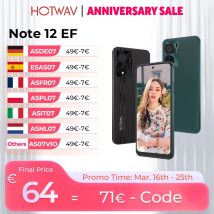 HOTWAV Nota 12 EF Smartphone ultrasottile 6.8 '' Ampio display Android 14 5160mAh Telefono cellulare 4GB + 128GB Octa-Core 48MP Cellulare
