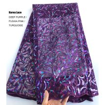 Türkisblaue Echte Französische Spitze aus Korea Afrikanischer Schweizer Organza-Spitzenstoff Weich Einzigartig Glänzend Nigerianische Hochzeits-Nähware