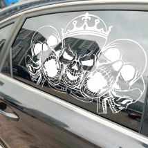 Halloween Skeleton Car Sticker - Skull Decal for Hood & Doors, Gothic Auto Decoration