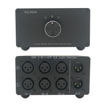 Conmutador de audio 3 en 1, caja de interruptor XLR de 3 vías, fuente de equilibrio estéreo, selector de señal de entrada, divisor pasivo para HIFI