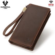 Humerpaul Männer Brieftaschen Echt leder männlich lange Clutch mit Handy tasche RFID Blocking Karten halter große Kapazität Aufbewahrung taschen