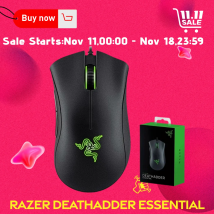 Mouse da gioco cablato essenziale Razer DeathAdder originale 6400DPI sensore ottico 5 pulsanti