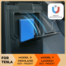 Per Tesla Modello Y Launch 2025 Modello 3 Highland 2024 Bracciolo Nascosto Scatola di Immagazzinaggio Magnetica ABS Interni Auto Gadget Organizzatori Caso