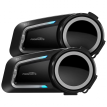 2 Intercomunicatori Bluetooth Fodsports FX7 per Casco Moto, 10 Utenti 2000M, FM, BT5.4