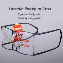 Anpassen Brillen Männer Multifokale Progressive Photochrome Anti-Blau Licht Myopie Hyperopie Brillen