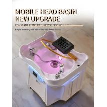 Letto spa mobile con poggiatesta, sedia per shampoo, mobili da salone, accessorio per lo styling per la cura dei capelli