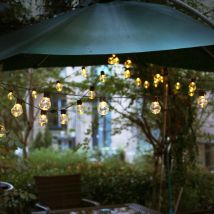 Lampadina a globo solare Luce a stringa Lucine a LED per esterni Ghirlanda stradale Lampada solare per giardino Campeggio Terrazza Decorazione per feste