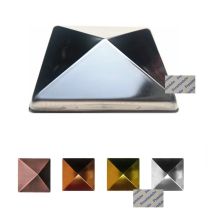 10Pcs 304 Edelstahl Quadratischen Pyramide Zaun Post Kappe Tor Tür Onlay Applique Antique Rose Gold Rot Kupfer