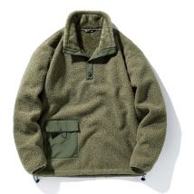 New Style Fleece einfarbig Pullover Top für Paare von jungen Männern in japanischen und koreanischen Stilen im Herbst und Winter.