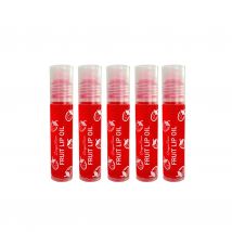 5 stücke Dribbling Lippen öl feuchtigkeit spendende Lippenstift flüssige feuchtigkeit spendende Kugel Mund Öl farblose transparente Frucht Erdbeer Lippen öl