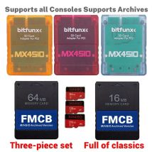 NUOVO Adattatore per Schede TF/SD PS2 MX4SIO SIO2SD 2025 per Console PS2 + Scheda FMCB + Scheda SD ISO 256G/128G/64G - Scegli il Pacchetto Combinato