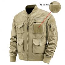 Frühling Und Herbst Neue männer Jacke Einfarbig Multi-Tasche Zipper Jacke Mode Einfache Casual Vielseitige Männer der Kleidung