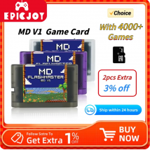 EPICJOY MD V1 Game Card 4000 in 1 With 8GB TF Card For Retro Game Console Original  Genesis/Mega Drive/Master System