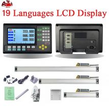 19-języczna 3-osiowa zestawka LCD DRO 2-osiowa zestawka LCD DRO HXX Cyfrowe odczytywanie i linijka enkodera skali liniowej 50-1000 mm do frezowania tokarskiego