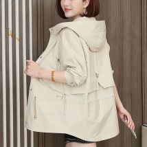 Frühling Herbst Jacke frauen Langarm Trenchcoat 2025, Neue Weibliche Windjacke Casual Lose Zipper Oberbekleidung Mantel