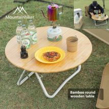 MOUNTAINHIKER Outdoor Camping Bambus Klapptisch, tragbarer Klapptisch, Outdoor-Esstisch, Picknick-Grilltisch, schnelle Aufbewahrung