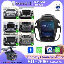 Android 16 do Ford Kuga 2 Escape 3 2012-2019 Ekran Video Carplay Radio Samochodowe 4G Wifi Autoradio Monitor Nawigacja GPS Autoradio