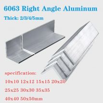 Länge 500 mm 6063 rechtwinkliges Aluminium, Dicke 2/3/4/5 mm, L-förmig, gleiche Ecke, Aluminiumlegierung 90 °   Dreiecksprofil mit Winkelkanten