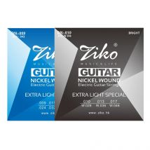 Ziko DN Serie 1 Set Corde per chitarra elettrica Nucleo esagonale Avvolgimento in lega placcata in nichel 009-042/010-046 Corde