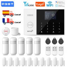 Tuya Sistema di Allarme WIFI Smart Secutrity Allarme Domestico 2G 433MHz Rilevatore di Movimento Sensore Porta Antifurto Lavoro Alexa Google