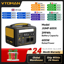 VTOMAN JUMP 600X Power Stations 299Wh LiFeP04 Battery Emergency Backup High-power Power Supply Camping Equipment Generator
