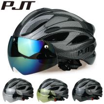 PJT Occhiali magnetici ultraleggeri Casco da bicicletta Casco da bicicletta leggero con guscio per PC e casco da ciclismo da costruzione in schiuma EPS Casco da bici MTB