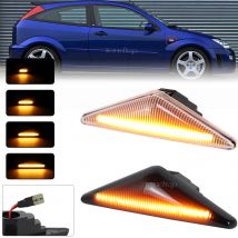 2Pcs LED Dynamic Flashing Turn Signal Light Side Marker Indicator Blinker For Ford Focus MK1 1998-2004 Mondeo MK3 Falcon FG XR6