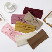 Twist Herbst Winter Einfarbig Stirnbänder Frau Mädchen Weiche Elastische Yoga Haarbänder Bandanas Kinder Dicke Haar Zubehör