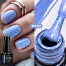 7 ml MEET ACROSS Glitzer-Nagellack, Goldfolie, DIY-Nagelkunstzubehör, Maniküre-Lack, semi-permanent, schnell trocknend, einfach anzubringen