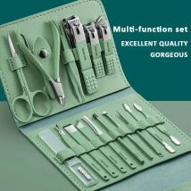 Ouriner 16 stücke Set Nagels ch neider Set Edelstahl Nagel knipser Set mit Falt tasche Maniküre Cutter Kits Scheren Werkzeug