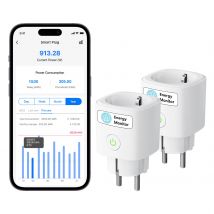 Meross Matter Smart Wi-Fi Spina UE con funzione di monitoraggio energetico Funziona con Apple Homekit Google Home Smartthings Alexa