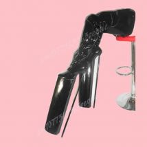 Schwarz Extreme Dünne High Heels 60 cm Stiefel Runde Kappe Schuhe für Frauen Patent Leder Plattform Runway Schuhe 2025 Zapatos para Mujere