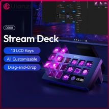 Ulanzi D200 Stream Deck Tastiera 13 tasti LCD Tutti personalizzabili per giochi Boardcast Streaming live Creazione contenuti ufficio YouTube