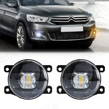 Światło przeciwmgielne LED dla Citroen Ford Honda Suzuki Isuzu Mitsubishi Renault Auto lampa przeciwmgielna 8000lm 30W biały żółty 12V wodoodporny