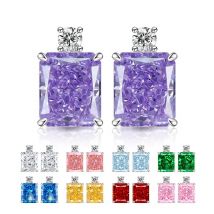 Ice Flower Cut Fire High Carbon Diamond 925 Sterling Silber Leichte Luxus große Karat Parfümflasche Damen elegante Ohrringe
