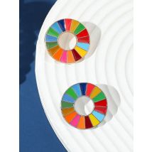 Fashion Exquisite Rainbow Brooch United Nations SDGs Metal Badge For Women Men Cosplay Jewelry Accessories