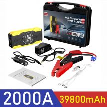 39800mAh 2000A Avviatore di emergenza per auto Accumulatori e caricabatterie di riserva Batteria per auto portatile Booster di emergenza Dispositivo di avviamento Avviamento per auto con pompa ad aria