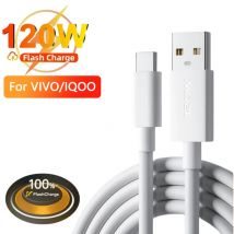 120 W 80 W 20 V 6A Super Flash Ladekabel USB Typ C Ladegerät Für VIVO iQOO 9 10 11 Pro Neo 6 SE T2 S15 X80 X Note 5G