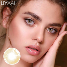 UYAAI 1 Paar farbige Kontaktlinsen für die Augen, natürliche braune Linsen, Schönheitslinsen, graue Linsen, Augenkontaktlinsen für Frauen, hochwertige Linsen