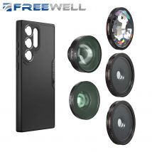 Freewell F-Mount Handy-Fotografie-Kit mit Langstrecken-Makro-Objektiv und 1,7x Teleobjektiv für Samsung S24 Ultra/S23 Ultra