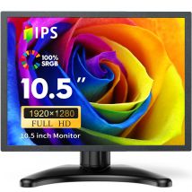 Miktver G1051 Small 10.5" VGA Monitor Full HD 1920x1280 Raspberry Pi Screen 100%sRGB Portable IPS Display with HDMI for Gaming