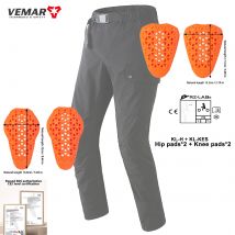 CE-zertifizierte Motorradjeans mit Knieschützern, Hüftschutz, Schrittstafel, Hoseinsatz, schützende Innenausrüstung, Motorradhose