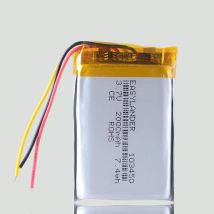 3 fili 103450   Batteria ricaricabile ai polimeri di litio da 3,7 V 2000 mAh PER fotocamera Navigatore GPS MP5 Auricolare da gioco Bluetooth