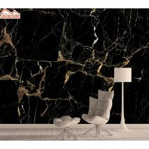 Benutzerdefinierte Tapete zum Abziehen und Aufkleben, Kontaktpapier, Heimdekoration, Tapeten für Wohnzimmer, Schlafzimmer, Wandgemälde aus schwarzem Gold und Marmor