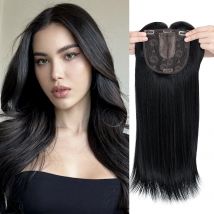 18 Zoll synthetische Haar deckel für Frauen mit schütte rem Haar schwarzer Clip in Haarteil Damen Topper Haar teile für Frauen