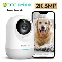 Botslab 2K 3MP Wifi PTZ 360° Smart Security Camera, Indoor Camera AI Human Detection Auto Tracking Night Vision