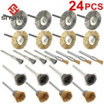 Spazzola a ruota in filo di acciaio inossidabile utensile rotante dremel per mini trapano dremel Lucidatura Accessori Dremel Set di spazzole per rimozione ruggine