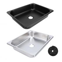 Wohnmobil-Küchenspüle, eingebettete Installation, Wohnmobil-Waschbecken, Spüle, 325 x 265 x 65 mm, Edelstahl 304 mit 40 mm Auslass für Wohnwagen