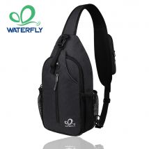 WATERFLY Sling Bag Chest Pack Shoulder Crossbody Sling Backpack For Women Men Travel Hiking Chest Bag Daypack