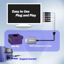 BitFunx 5RCA Audio Video YPbPr Kabel für Nintendo GameCube Komponentenkabel für NGC Spielkonsole Digital AV Out
